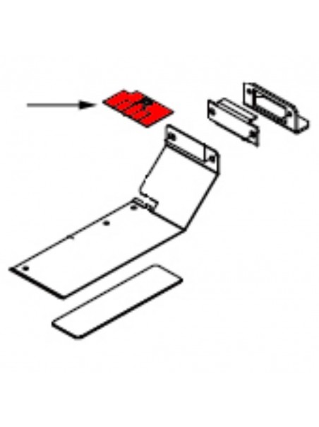 TARGHETTA ADESIVA SU MEDIA CLAMP DX - 1000003650 