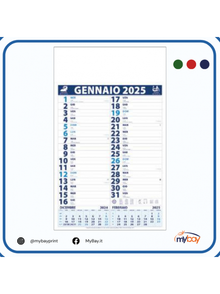 Calendario Olandese - Trimensile