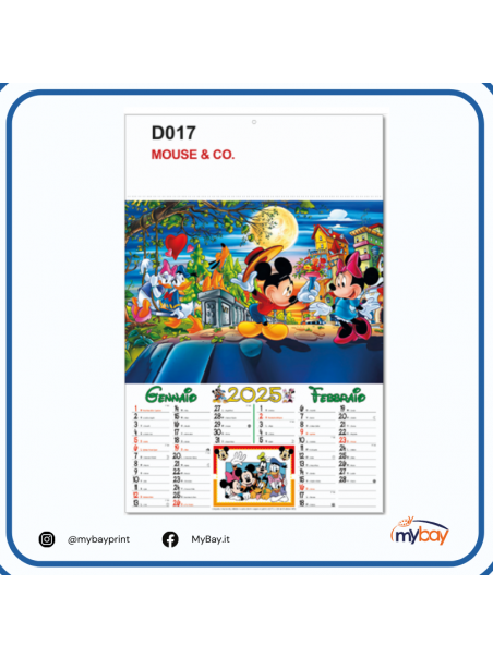 Calendario Illustrato - Mickey Mouse & cO