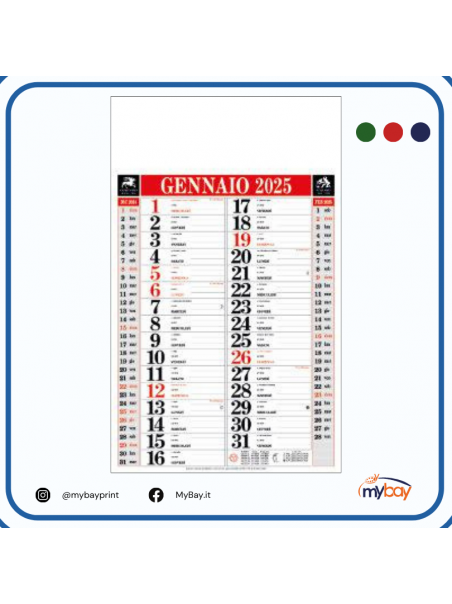 Calendario Olandese - Bilaterale R/N