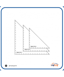 Tasche autoadesive triangolari in PVC trasparente morbido