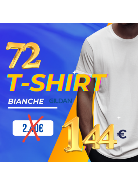 offerta speciale magliette 72pz bianche gildan